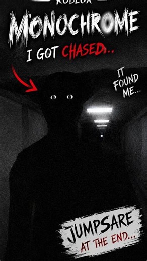 I GOT CHASED BY THE MONSTER… 😨 | MONOCHROME Roblox #roblox #reels #horror #horrorgaming