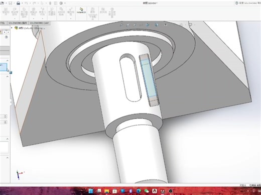 soliwork装配体配合分享，关于键与键槽的配合。