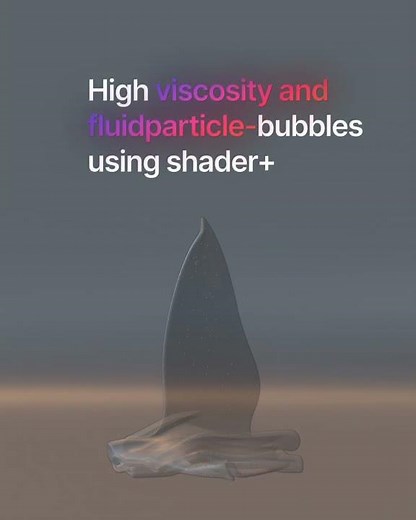 Iridescent High-Viscosity Fluid Fold with Trapped Bubbles (Blender + FLIP Fluids)