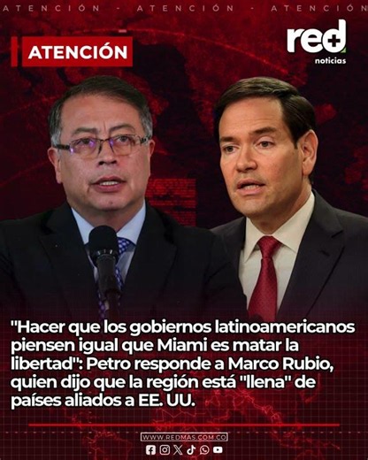 Petro responde a Marco Rubio y reabre debate sobre América Latina