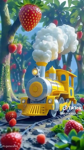 baby animal riding in train #toytrainvideos #animals #animalcartoon #aicreatorlab