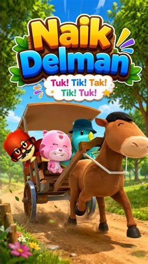 Riding a Delman - Short - Indonesian Children's Songs from the 90s - Toddler Songs