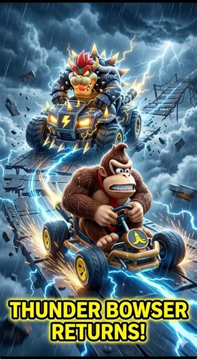 Thunder Bowser Almost Destroyed Donkey Kong! #funny #games #shorts #donkey #trending