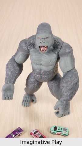 Lanard Primal Clash! Big Boss Gorilla! - 17'' Action Figure, Giant Poseable Mega-Monster, Ages 3+