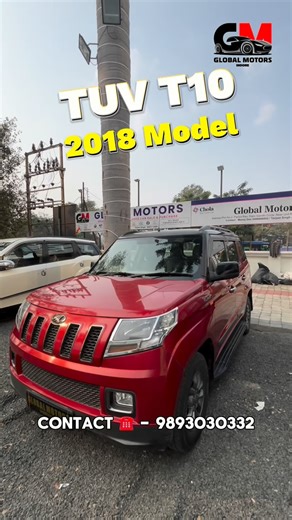 𝐆𝐋𝐎𝐁𝐀𝐋 𝐌𝐎𝐓𝐎𝐑𝐒 on Instagram: "🚗 Mahindra TUV T10 | 2018 | Diesel | Top Model ✨ Best Condition | Premium Look | Ready to Drive ✅ Premium Interior ✅ New Seat Covers ✅ 4 Tyres Company Fitted + Stepney ✅ Neat & Clean Car (Red Colour ❤️) ✅ 1 Year Warranty Available 💰 Only 1 Lakh Down Payment (DP) 📌 Finance Available 📍 Global Motors, Indore 📞 Call / WhatsApp: 9893030332 #mahindra #tuv #t10 #bestdeal #carofinstagram"