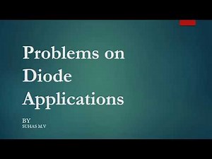 2 Problems on Diode Applications
