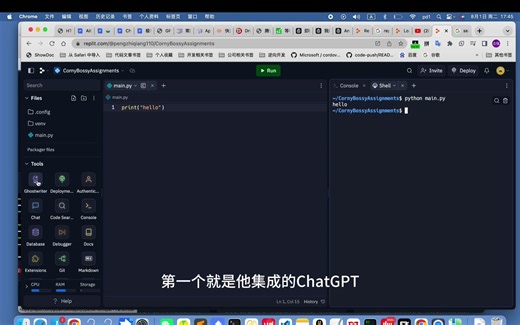 replit 一款不需要配置直接可以使用的编程 IDE工具，适合编程新手和小白去使用