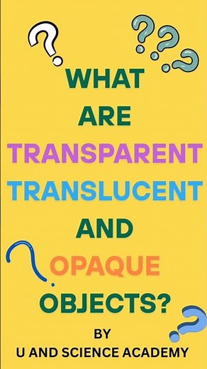 What are transparent,translucent,opaque objects | #science #syllabus #trending #popular