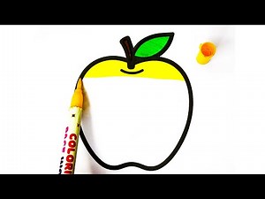 Apple coloring page for kids