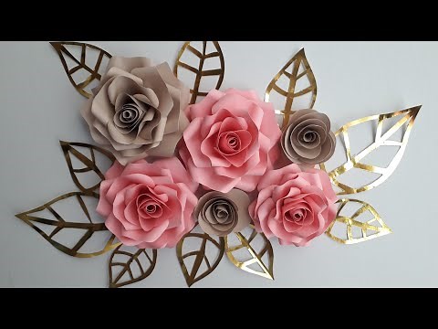 #DIY/COMO FAZER FLORES E FOLHA VAZADA PARA TOPO DE BOLO