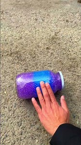 Breaking rainbow glass bottles ⚠️🔥 Crushing Crunchy & Soft Things !