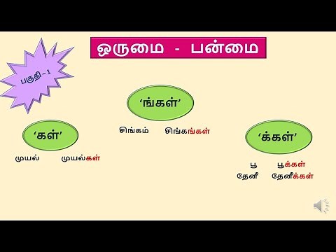ஒருமை பன்மை | விதிகள் | Orumai Panmai | Learn singular Plural in TAMIL | Learn & Nurture
