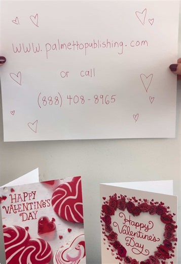 Your loved ones don’t ONLY want flowers this Valentine’s Day! Encourage your loved ones to reach out to Palmetto Publishing to get your book publishing process started today 💕 #palmettopublishing #valentinesday #valentine #selfpublishedauthor #indiepublisber