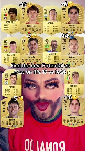 Joao Felix and Dybala Potential vs now rating card fifa 20 vs fc26
