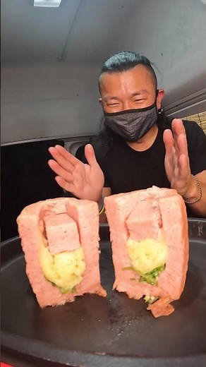 【Truck Cooking】Spam creation topped with cheese and green onions! 【asmr】#shorts