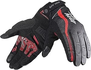 IRON JIA'S Motorcycle Gloves for Men and Women - Breathable Mesh Full Finger Motorcross Racing Gloves with Soft Knuckles