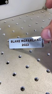 2.4M views · 33K reactions | A few custom maker tags for the master sculpture @bmsculptures made on the @thunderlaserusa fiber laser. These were mirror stainless and ohhh they look good! It’s a little scary as the mirror surface amplifies any smudge or scratch! I put some tape on them to hopefully protect them from any dings during shipping  #maker #laser #laserengraving | Two Moose Design | Facebook