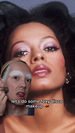 I know I should pretend to love all my children equally, but I have to admit that 1970s is my favorite era 🙊💃🪩. Products: @KryolanOfficial TV paint sticks in OB2, 00, and NG2 @Juvia’s Place Masquerade and Magic palettes @wetnwildbeauty Red Velvet Lipstick Brown lipstick was Coffee Addiction by @Maybelline New York (discontinued, please bring it back 😩) video description: Taipei is a drag queen in a blue sweatshirt in front of an orange background. She walks through steps to apply a 1970s dis