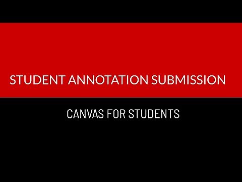 Canvas for Students Student Annotation