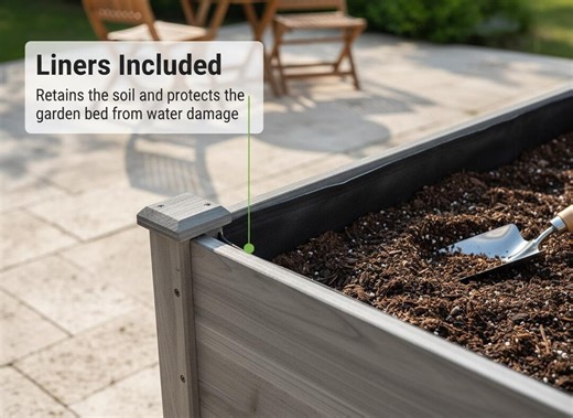 Raised Garden Bed With Wheels, Elevated Wooden Planter Box With Storage Shelf, Liner, Mobile Outdoor Rolling Planter for Vegetables, Flowers - Etsy