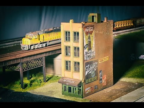 Downtown Deco Overlook Hotel Hydrocal Kit Build in HO Scale