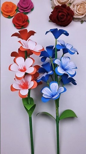 Fácil y hermosa elaboración de flores de papel para la decoración del hogar