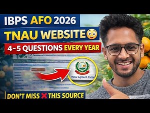 TNAU Website = IBPS AFO Goldmine 💰 | Proof + Strategy