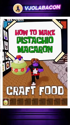 💡How to Make PISTACHIO MACARON Craft Food Roblox #shorts #craftfood