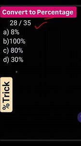 Convert to Percentage #conversion #percentage #maths #tricks