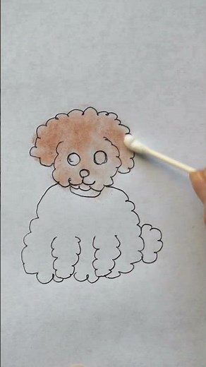 How To Draw A Cute Kawaii Toy Poodle (Step-by-Step Visual Tutorial) #shorts #doodle