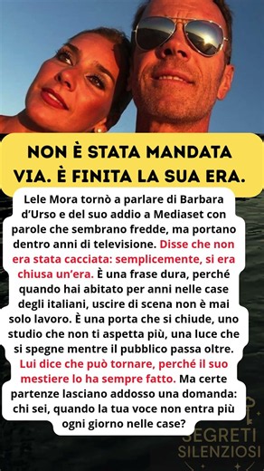 Lele Mora e Barbara d’Urso, l’addio che lui non chiama tradimento Segreti Silenziosi