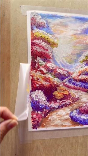 Sealing Oil Pastel with fixative spray✨ #shorts #art