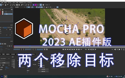 Mocha Pro 2023 两个移除目标 全程实例操作