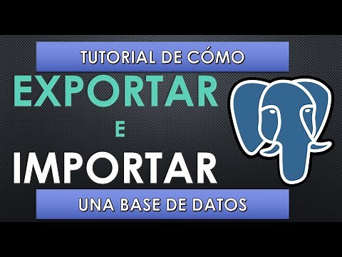 Exportar e importar una base de datos PostgreSQL