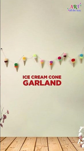 DIY Ice Cream Cone Garland | Handmade Garlands | Shorts | Room Decor ‪@VENTUNOART‬