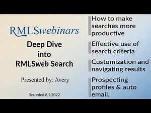 Deep Dive into RMLS Search