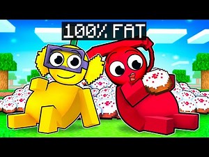 Sprunki Get 100% FAT and ROLL in Minecraft