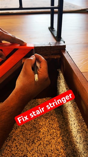 How to fix stair stringer #stairs
