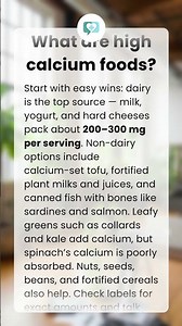 What are high calcium foods?