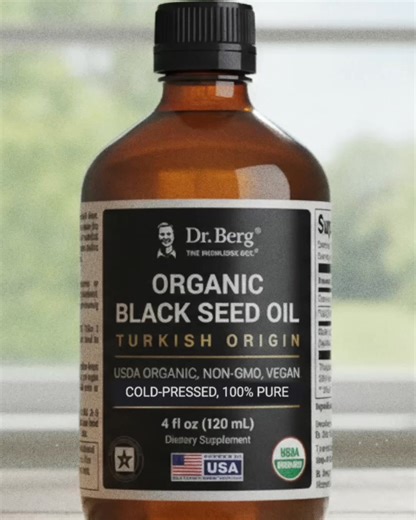 Cold-pressed, organic, and crafted for comprehensive wellness support 🖤 Dr. Berg Organic Black Seed Oil is wellness in every drop. | Dr. Eric Berg