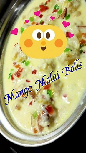 Mango Malai Balls #shorts/Mango sweet/MangoDessert/How To Make Mango Dessert/Tasty, Easy And Healthy