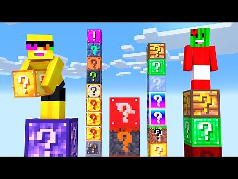 Ultimate Lucky Block Tower In Minecraft