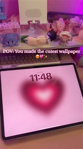 Made the cutest pink aura wallpaper in Procreate 💗✨ # #ipad #wallpaperengine #procreate