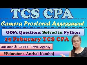 TCS CPA | 15 February | How to get 80+ in TCS CPA? | OOPS Python Solution | TCS IPA | OPA | Hindi