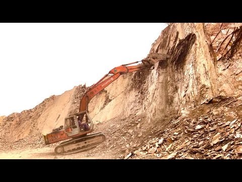 Excavator Breaking Mountains | Dangerous Operator Skills in Action #excavator