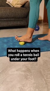 What happens when we roll a tennis ball under our feet? ✨Reduces Cortisol levels ✨stretches our hamstring and calf muscles ✨Improves circulation and stimulates blood flow ✨Loosens and relaxes our back tissues ✨Improves flexibility in the lower back To find more ease in your daily routines , learn more exercises at IYASU - The Stretch Studio #exercisetips #tennisball #rangeofmotion #exercises #bloodflow #tissues #cortisol #iyasustudio #iyasu #musclerelease #hamstring #calves #noida #noidacity | I