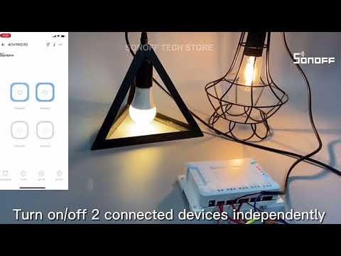 SONOFF 4CHPROR3 4 Gang 433 MHz RF Smart Switch Interlock Modos d