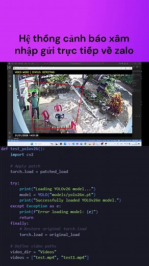 Hướng dẫn sử dụng YoloV26 cho hệ thống cảnh báo xâm nhập