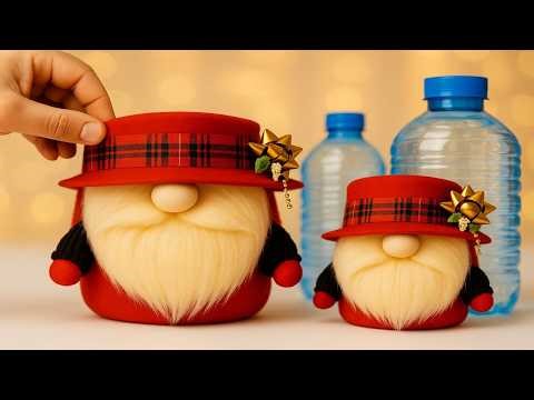 You Won't Believe These Christmas Gnomes Are Made From Plastic Bottles!😍/Beautiful DIY Craft