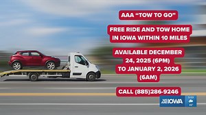 AAA begins offering 'Tow to Go service' in Iowa